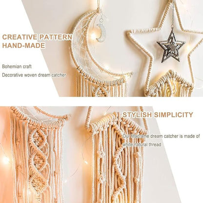 🌙Drömmande vävd väggdekoration