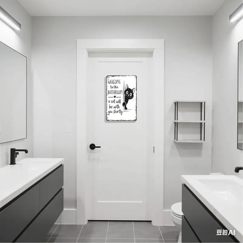 🔥Sista dagen 49% rabatt – Vintage väggkonst med svartvita katter