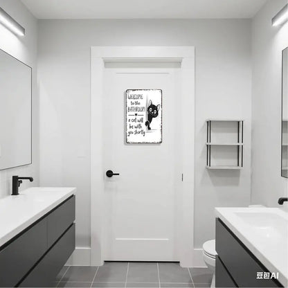 🔥Sista dagen 49% rabatt – Vintage väggkonst med svartvita katter