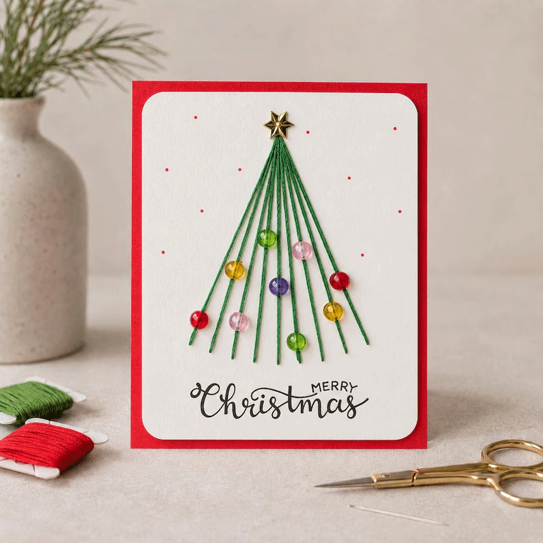 🎄🧵Merry & Bright Christmas DIY Kit (6 pcs)