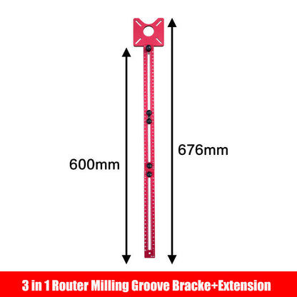 🔧 LIMITED-TIME 50% OFF! ✨ 3-in-1 Router Milling Groove Bracket – Adjustable, Inch/cm Scales, Modular Design 🛠️