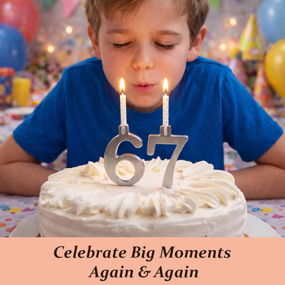 Digital födelsedagstårta ljusstake set