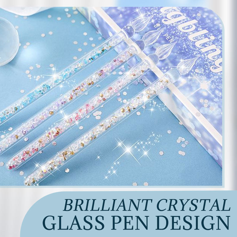 Glaspenna med skimrande bläckset