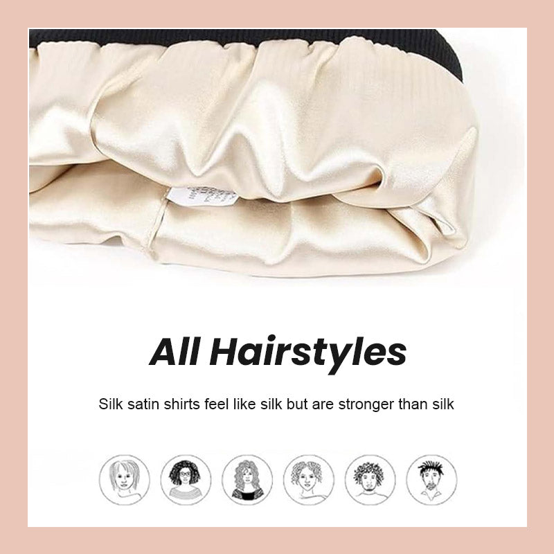 Silkfodrad stickad mössa för vintern