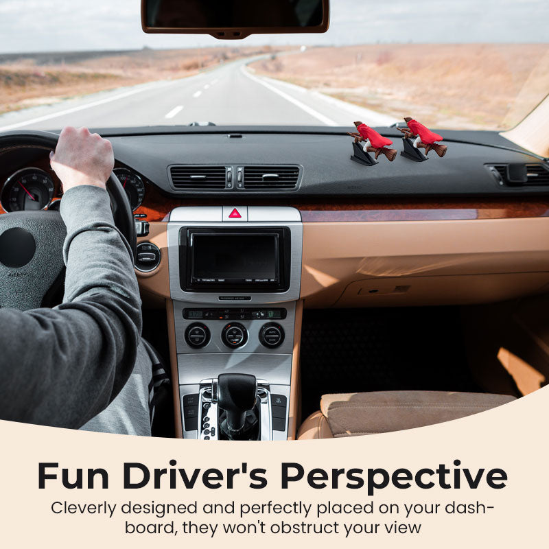 Häxa och trollkarlskvast driftande instrumentpanelprydnad