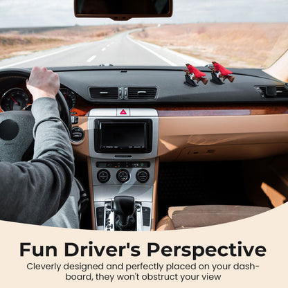 Häxa och trollkarlskvast driftande instrumentpanelprydnad