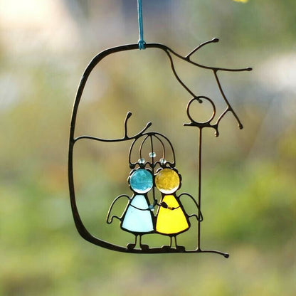 Suncatcher, window hanging, stained glass art