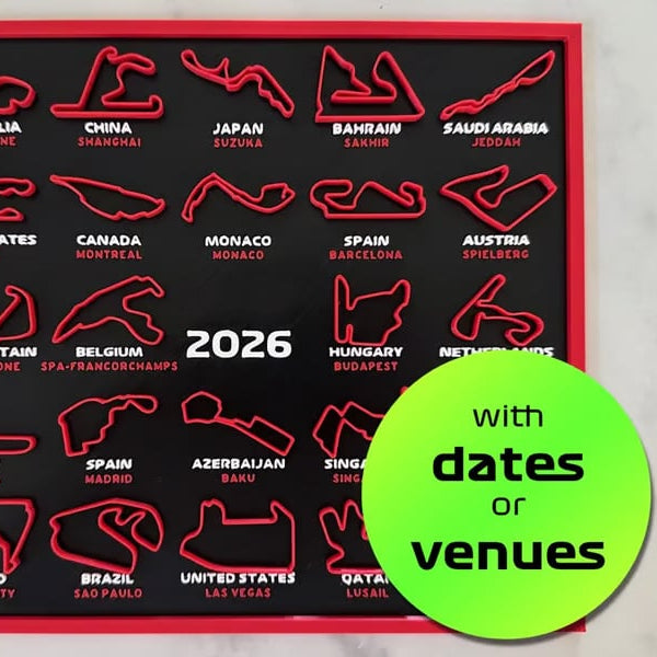 🏎️SISTA DAGENS REA – 50 % RABATT📅Formel 1-kalender 2026 F1