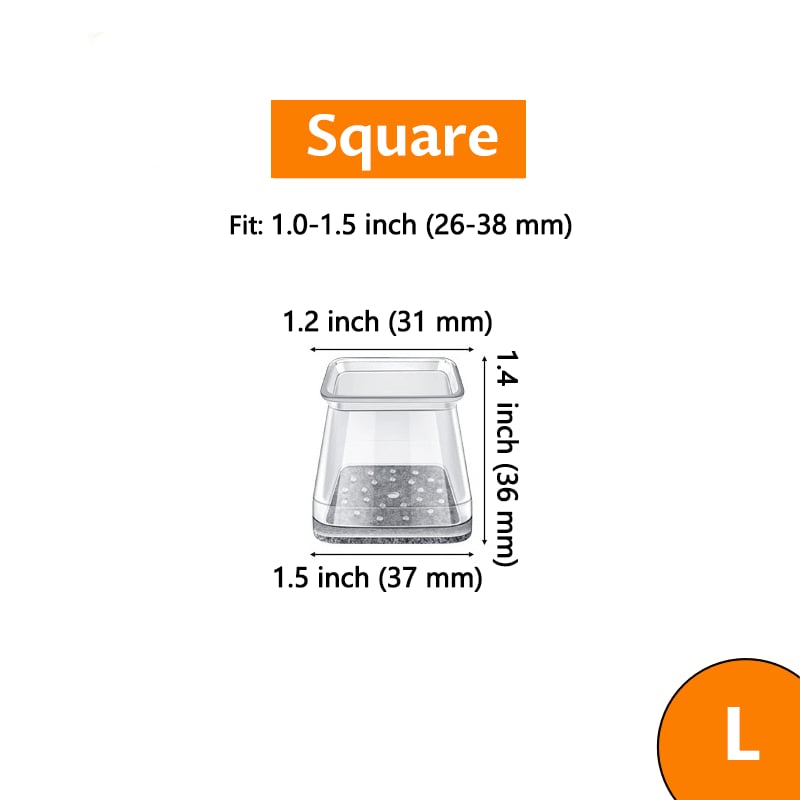 ✨ Transparenta benskydd för bord och stolar - Förtjockade, slitstarka, tysta och reptåliga filtbenskydd