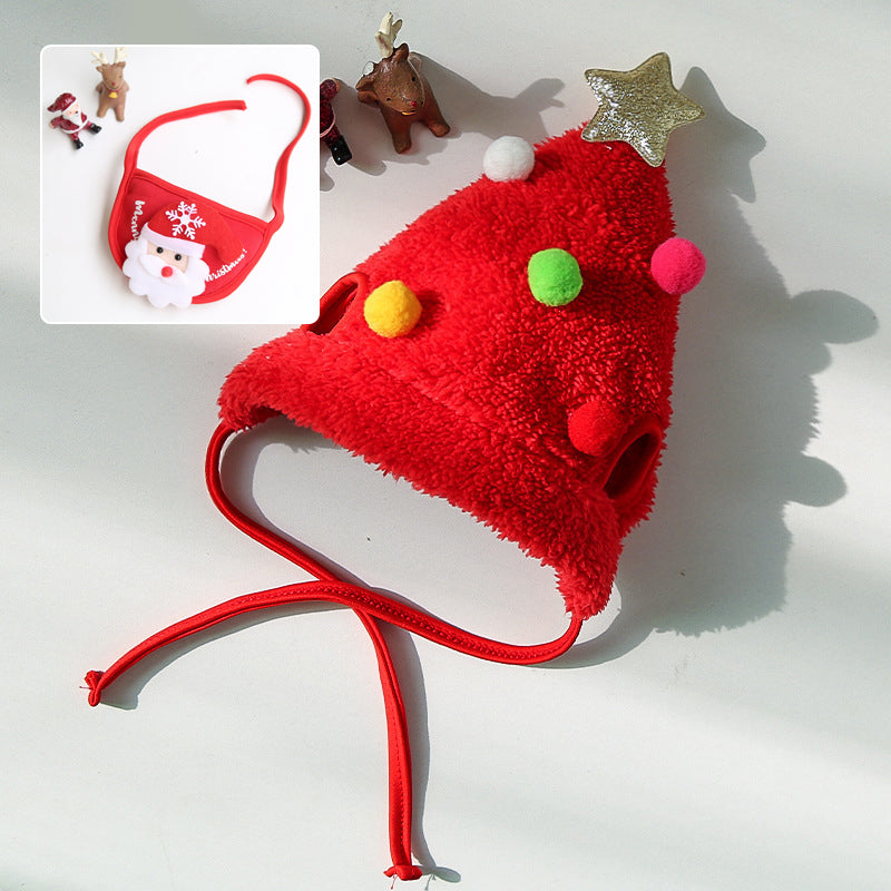 Bedårande julgransmössa med pom-pom
