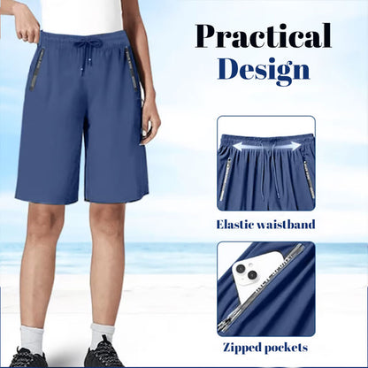 Snabbtorkande stretchshorts tillverkade av issilke