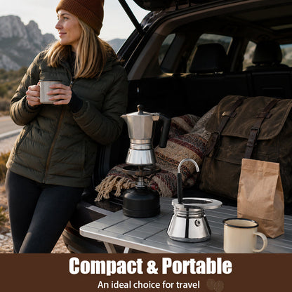 Classic 304 Stainless Steel Moka Pot