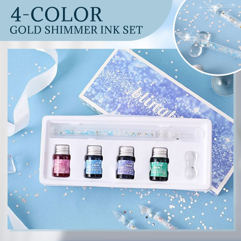 Glaspenna med skimrande bläckset