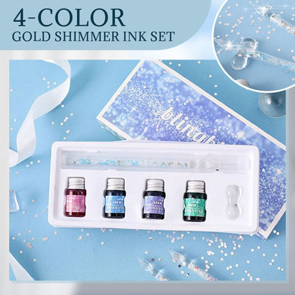 Glaspenna med skimrande bläckset