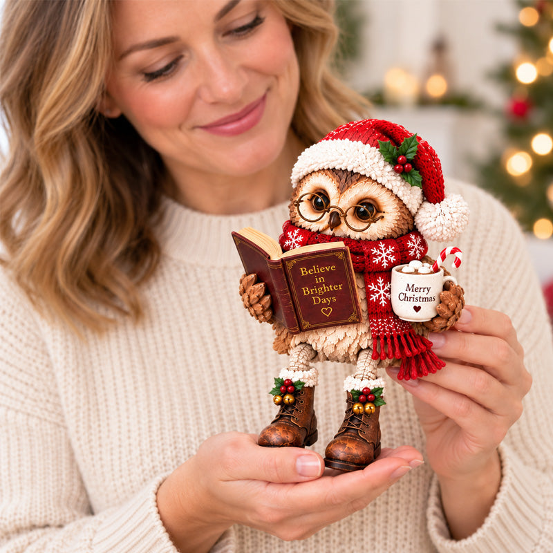Heartwarming Reading Owl Figurine