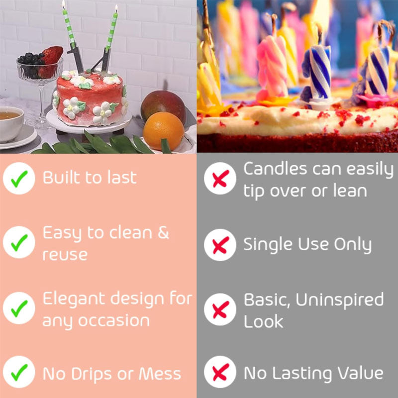 Digital födelsedagstårta ljusstake set