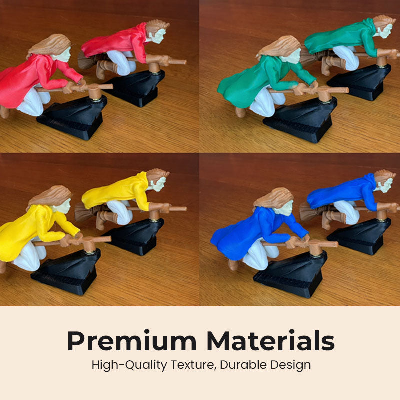 Häxa och trollkarlskvast driftande instrumentpanelprydnad