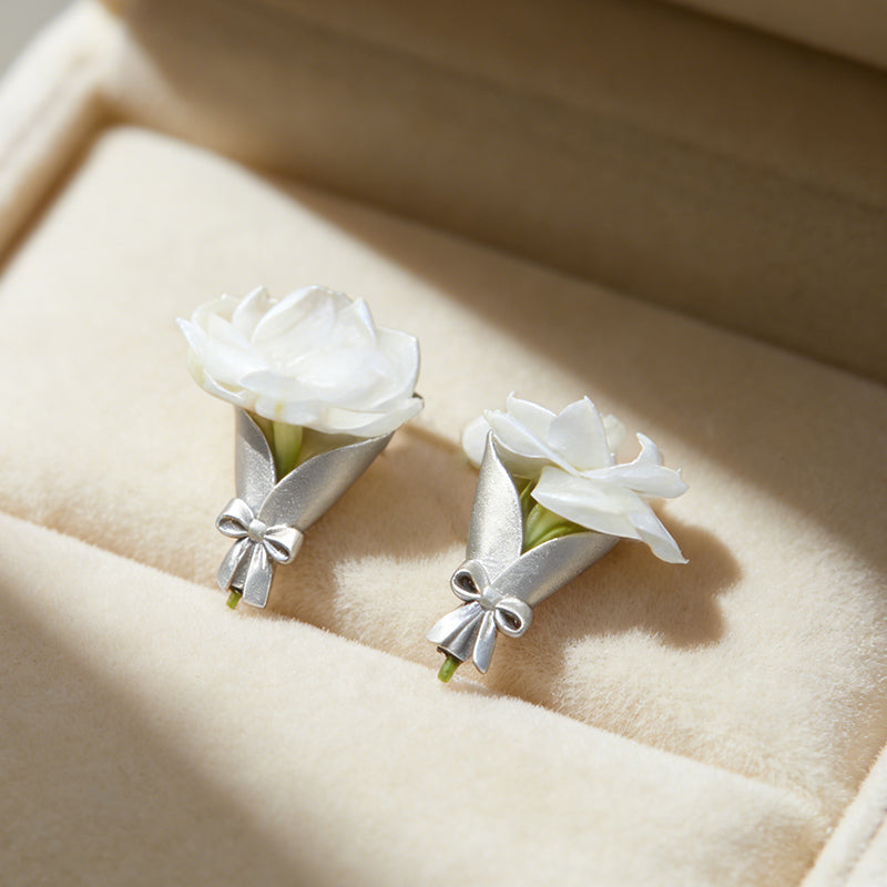 Blomvas-droppörhängen 🌸