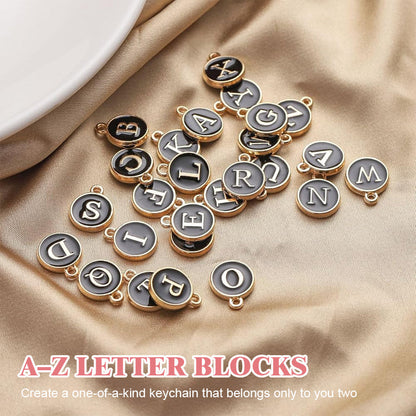 Hjärtbokstäver Nyckelringsset