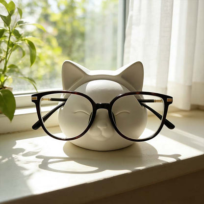 Kattformad glasögonhållare – Söt och funktionell skrivbordskompanjon