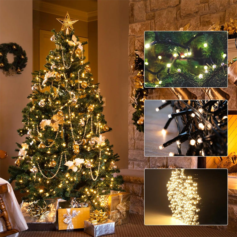 🎄 LED Ring Vattenfall Julgransbelysning 🎄