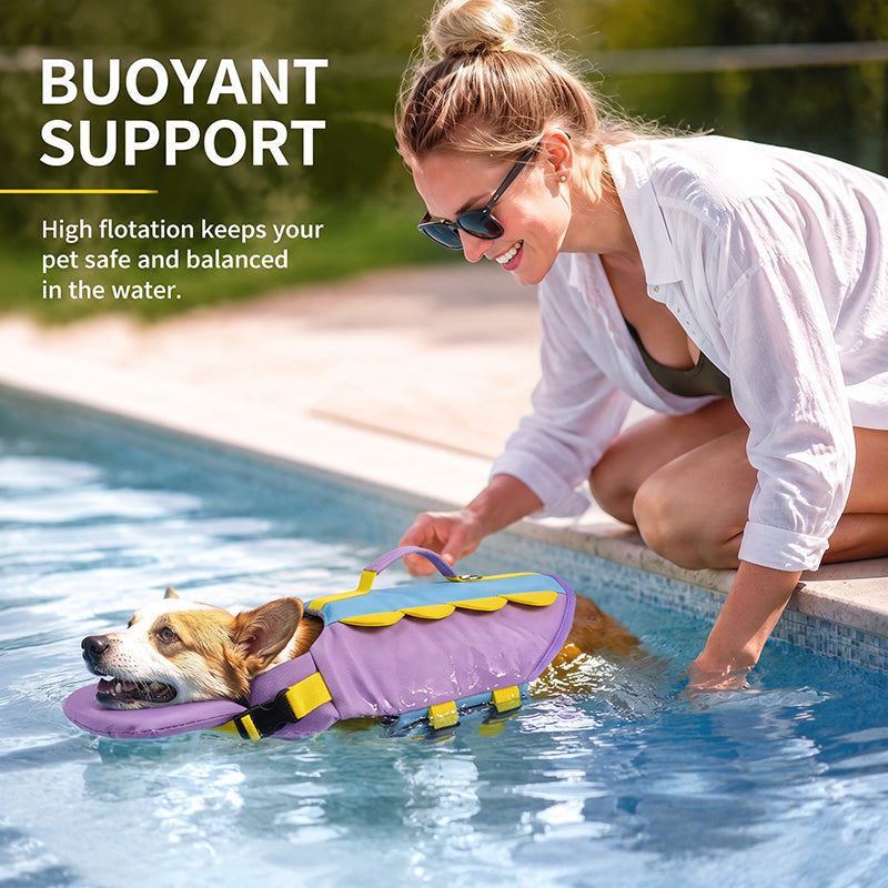 Animal-shaped Dog Life Jackets Swimsuits And Pet Buoyancy Suits