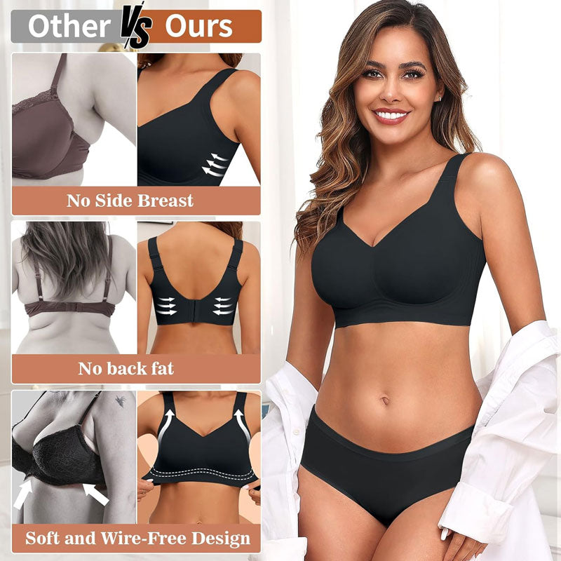Sömlös och bygelfri sport-bh i plusstorlek