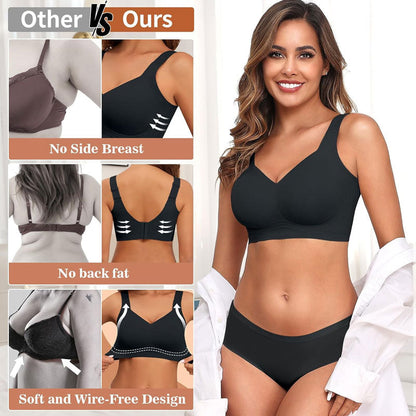 Sömlös och bygelfri sport-bh i plusstorlek