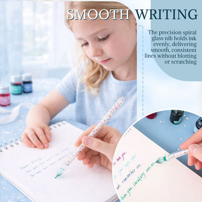 Glaspenna med skimrande bläckset