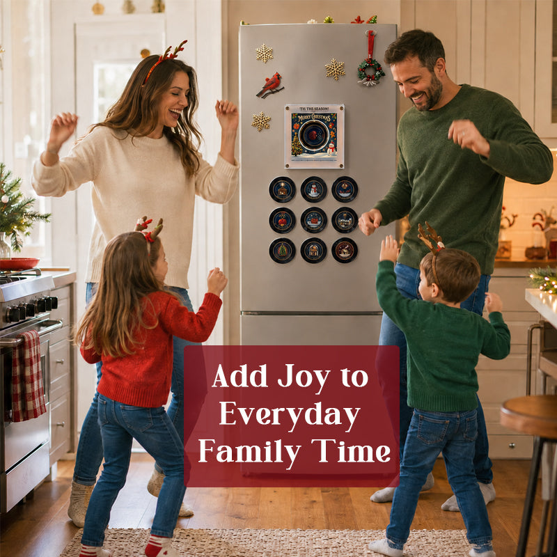 🎄 Interactive Musical Christmas Fridge Magnet | 9 Built‑in Classic Holiday Tunes Kitchen Decor