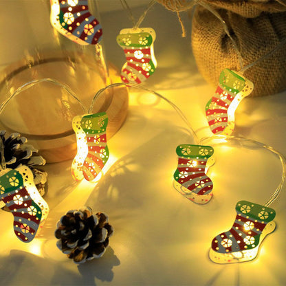 🎄 Jul Led Järn Dekorativa Ljus String ✨