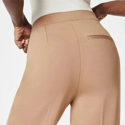 Hög Elastisk Knapp Med Breda Ben Slimbyxor Leggings🔥Fri frakt