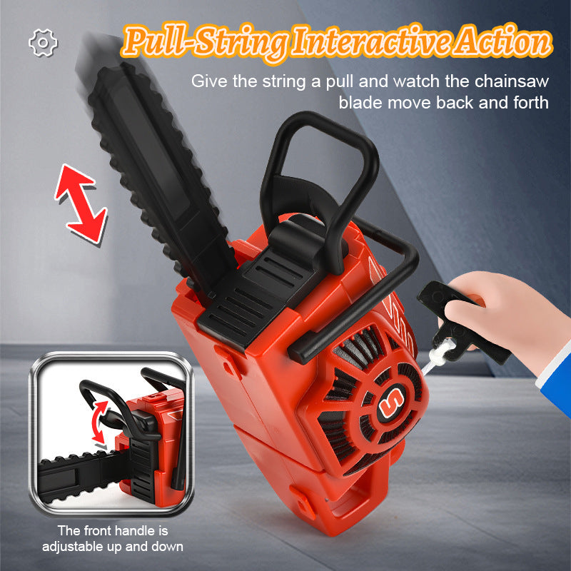 Mini nyckelring med dragsnöre för motorsåg