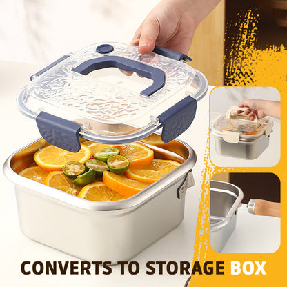 Fyrkantig Fritös I Rostfritt Stål