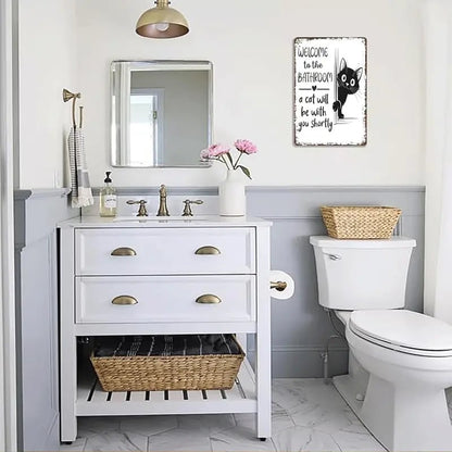 🔥Sista dagen 49% rabatt – Vintage väggkonst med svartvita katter