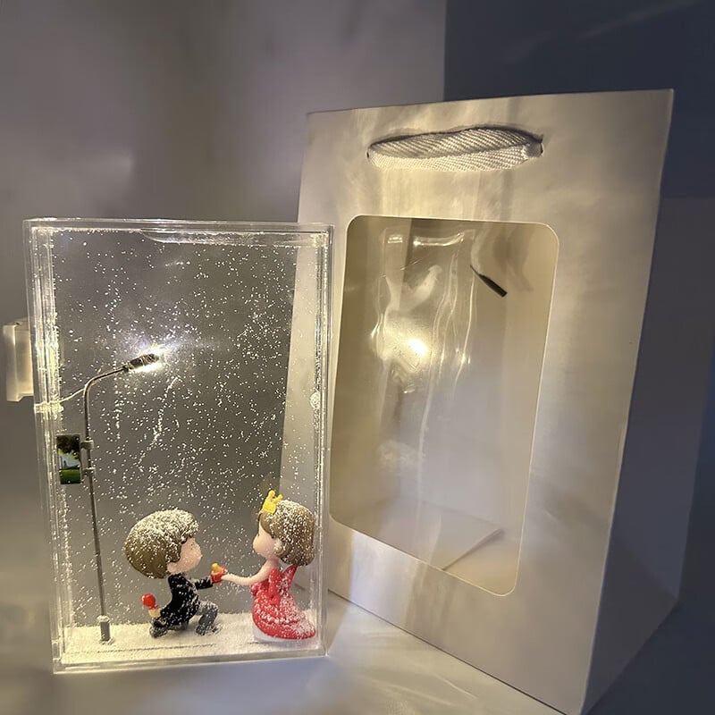 DIY Handgjort materialpaket - snönattlampa ❄️💡