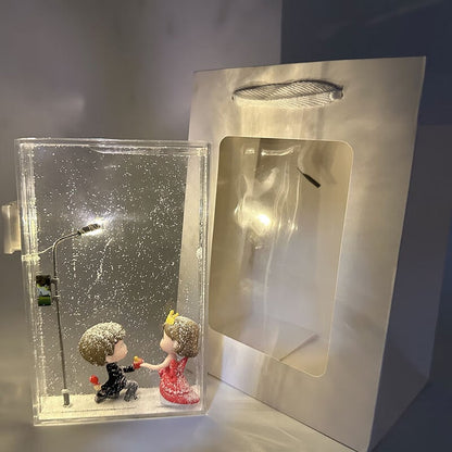 DIY Handgjort materialpaket - snönattlampa ❄️💡