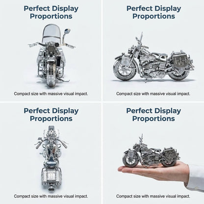 🔥SPECIAL OFFER🔥Silver 3D Metal Motorcycle Construction Puzzle