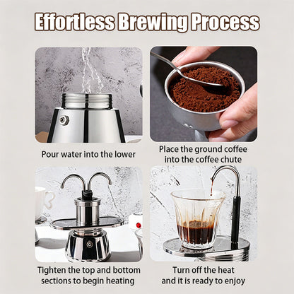 Classic 304 Stainless Steel Moka Pot