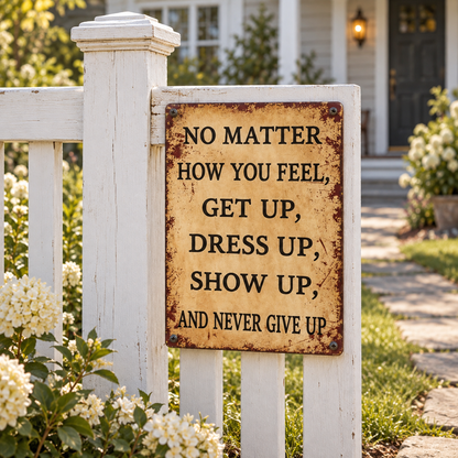 Vintage Motivational Metal Sign