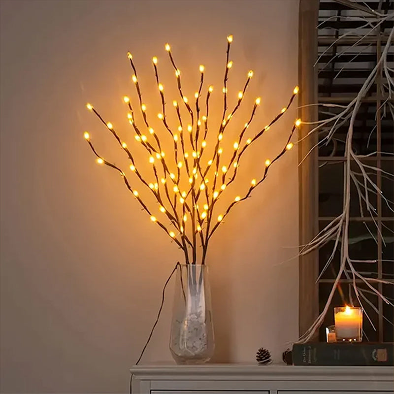 Dekorativa LED-upplysta grenar (20 lampor）