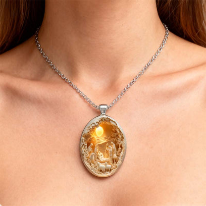 Det heliga landet, trons strålglans - Miniatyrhängen med julmotiv