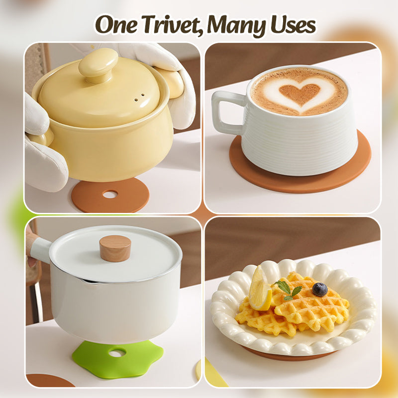 Värmebeständigt grytunderlägg för hamburgare