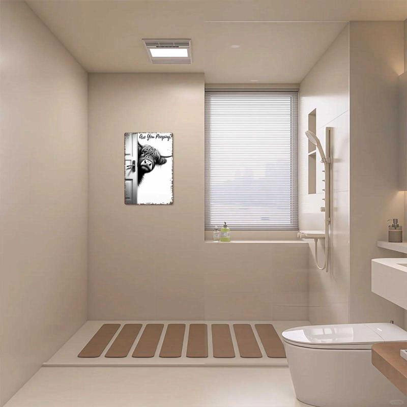 🐄 Den fräcka besökaren: Vintage höglandskon-skylt