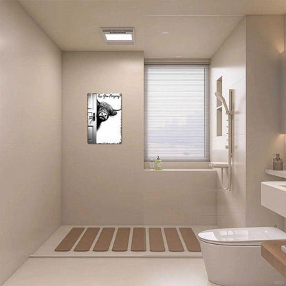 🐄 Den fräcka besökaren: Vintage höglandskon-skylt