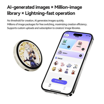📱 Pixel Touch Digital Badge-skärm – 📸 500mAh Lätt Foto/Video/GIF-nål
