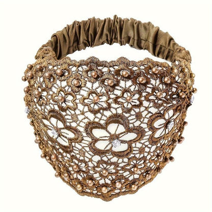 🔥Hot Sale-kampanj 49% rabatt🎁 Boho-chica kristall- och pärlprydda breda pannband för kvinnor