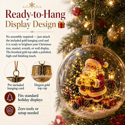 🎄Glowing Christmas Diorama Ornament – A Tiny Winter World in the Palm of Your Hand👼