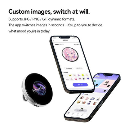 📱 Pixel Touch Digital Badge-skärm – 📸 500mAh Lätt Foto/Video/GIF-nål