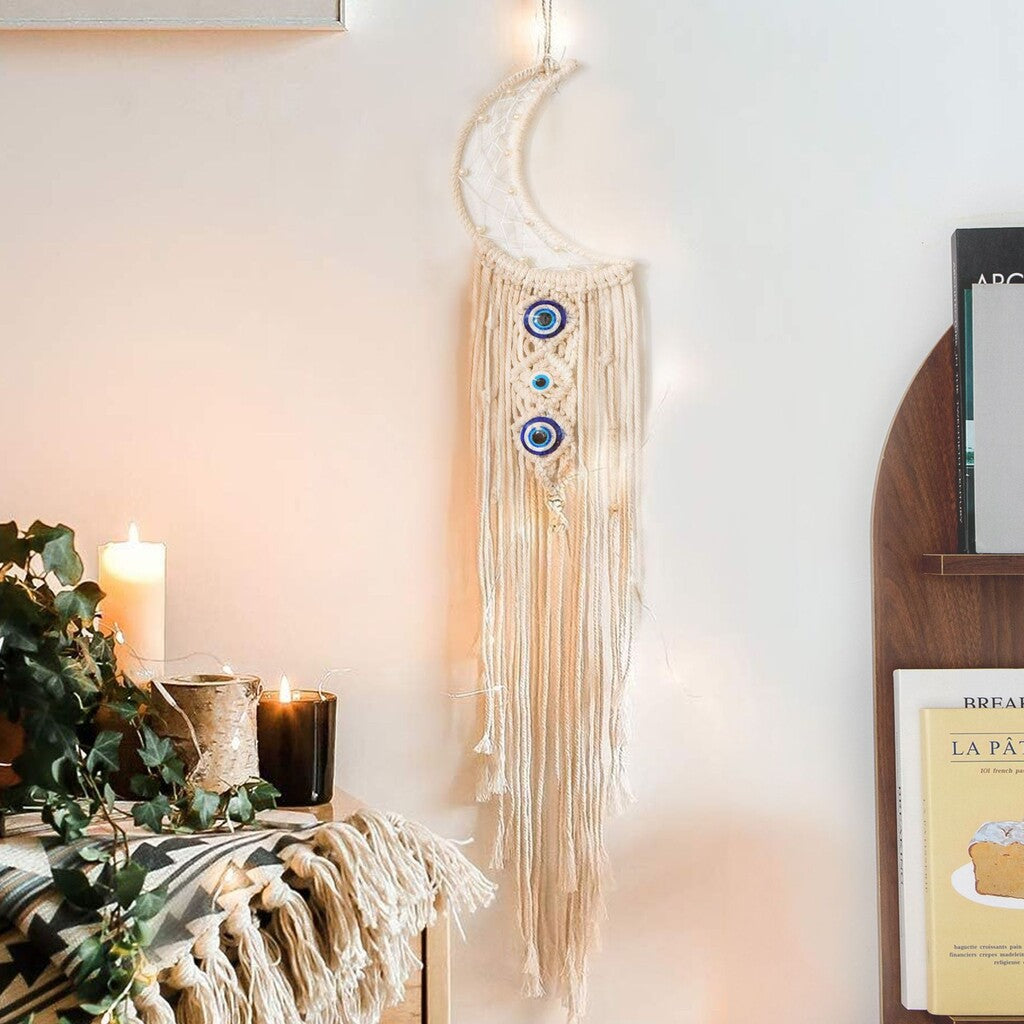 🌙Drömmande vävd väggdekoration